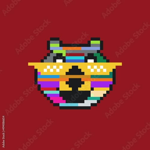 Pixel art animal panda