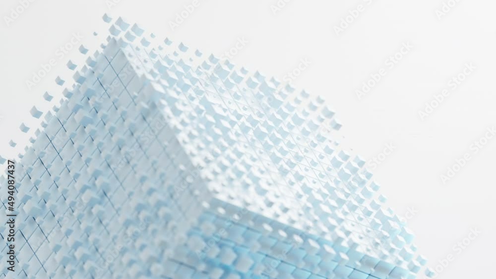 Abstract cube material, geometry background, 3d rendering.