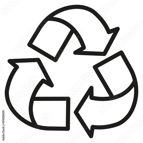 Ikona recykling. Ekologia, grafika wektorowa.