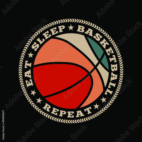 Basketball Typography High-Quality T-shirt Design Template, Sticker, Jersey, Logo