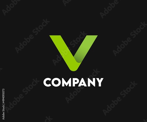 V letter logo design. Letter V logo design template.