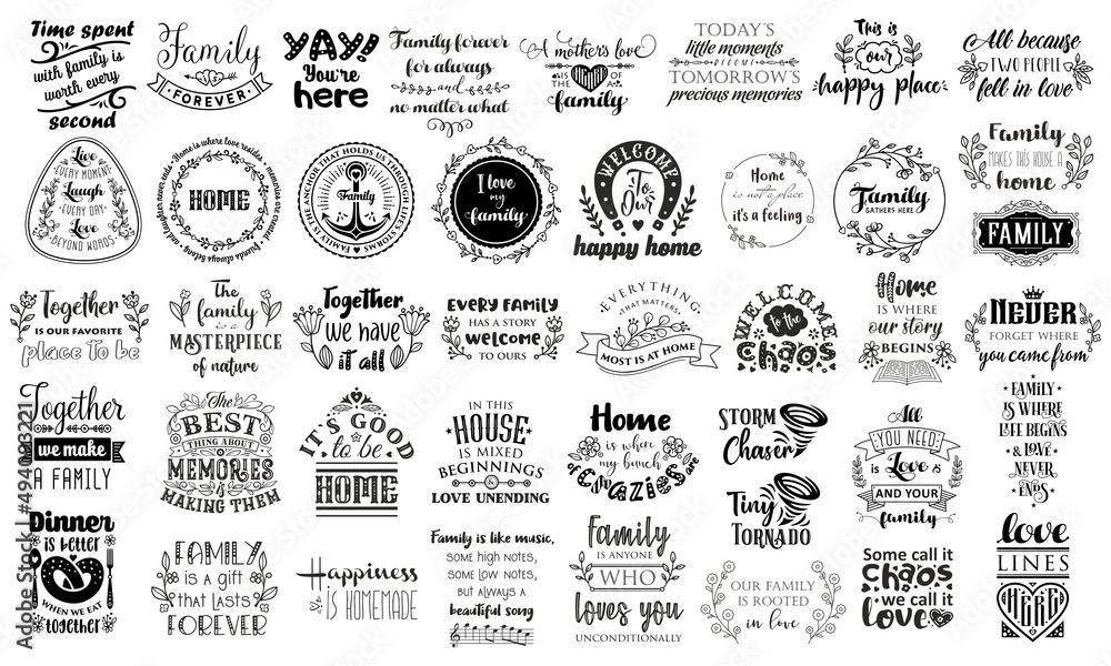 Lettering Family quotes and sayings for plotter Lettering Family quotes and sayings for plotter