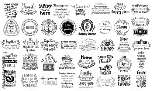 Lettering Family quotes and sayings for plotter photo