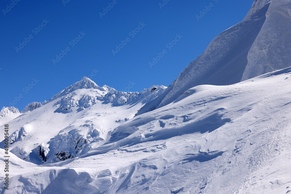 Heavy snow over the Transylvanian Alps - Fagaras Mountains, Romania, Europe