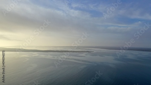 survol du delta de l Ebre et du port de l Ampolla en Catalogne  Espagne