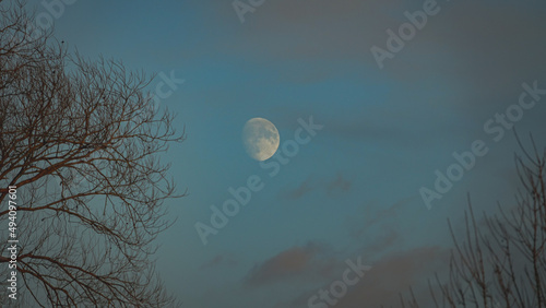 moon over the sky