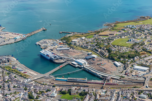 Aerial Views of the port of Holyhead, Anglesey, North Wales