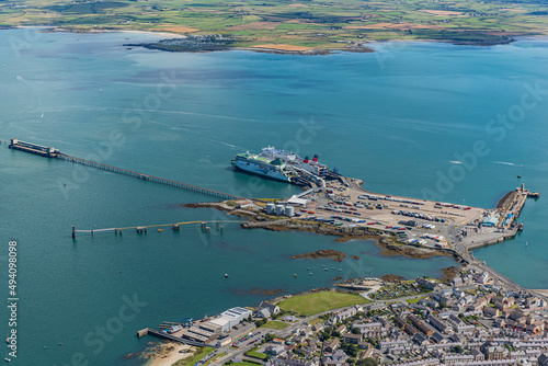Φωτογραφία Aerial Views of the port of Holyhead, Anglesey, North Wales
