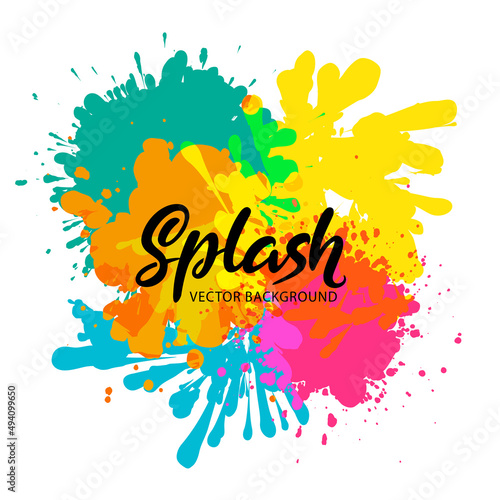 Elegant Abstract artistic colorful splash watercolor background. Vector.