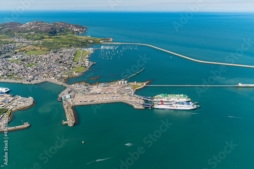 Aerial Views of the port of Holyhead, Anglesey, North Wales
