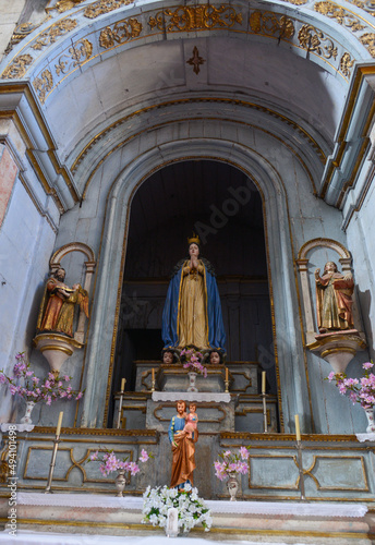 Innenansicht der Kirche von S  o Francisco  Tomar Portugal