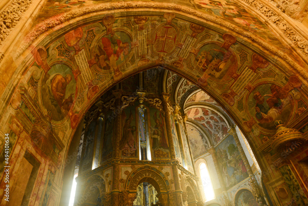 Die Rundkirche im Christuskloster Convento de Cristo in Tomar, Portugal