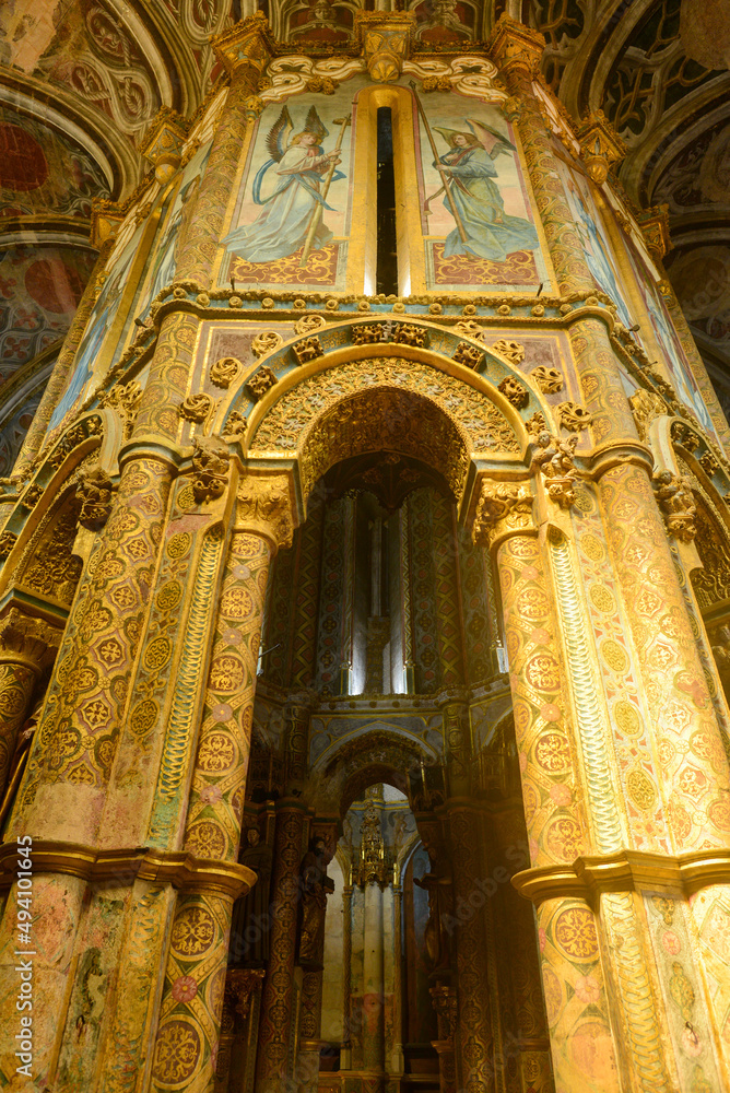 Die Rundkirche im Christuskloster Convento de Cristo in Tomar, Portugal