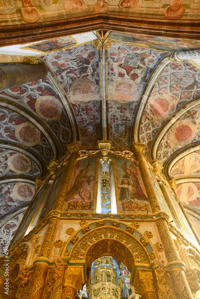 Die Rundkirche im Christuskloster Convento de Cristo in Tomar, Portugal