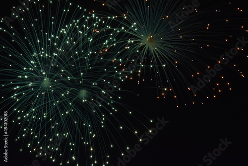 fireworks in the night sky