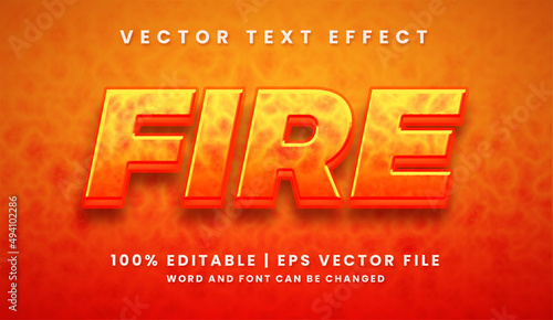 Fire text effect style template