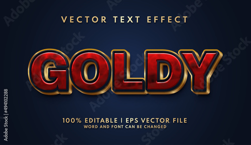 Goldy and textured editable text effect