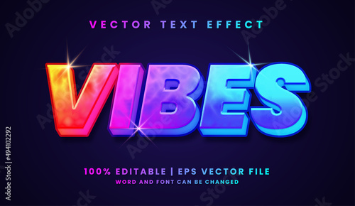 Vibes text effect style template