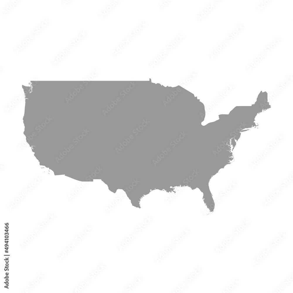 United States of America vector country map silhouette
