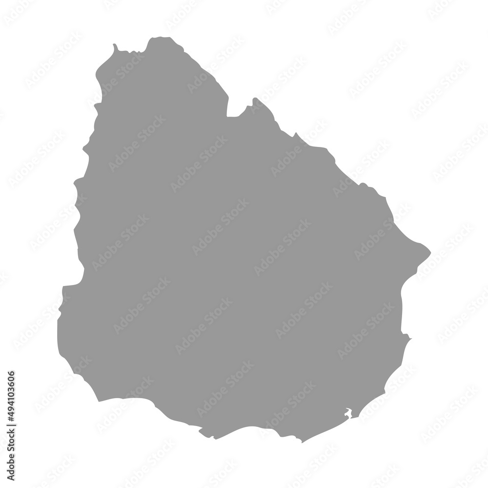 Uruguay vector country map silhouette