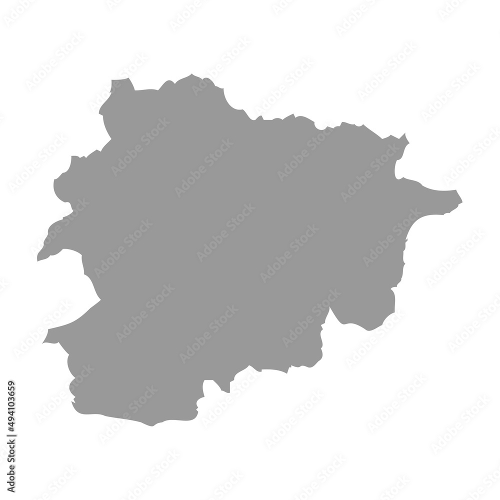 Andorra vector country map silhouette