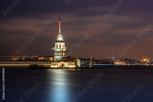 the symbol of istanbul, the Maiden's Tower on the Bosphorus 