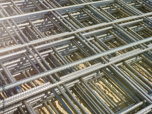 Iron reinforcement. Steel Rebars for reinforced concrete construction site