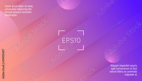 Digital Design. Violet Memphis Layout. Business Presentation. Te