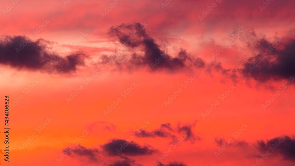 Clouds Colorful Sunrise 16:9 High Resolution Image