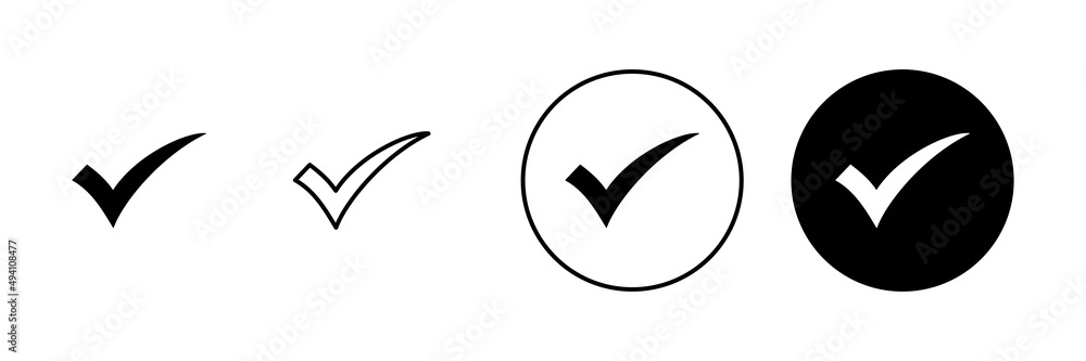 Check mark icons set. Tick mark sign and symbol Check mark icons set. Tick mark sign and symbol