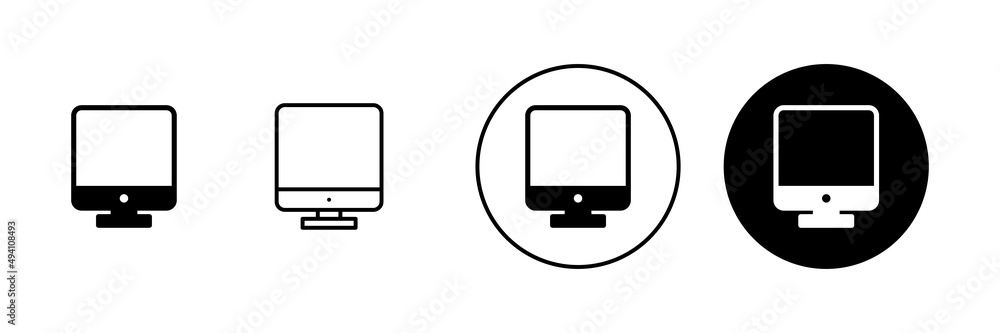 Computer icons set. computer monitor sign and symbol Computer icons set. computer monitor sign and symbol