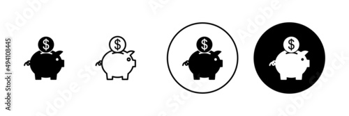 Bank icons set. Bank sign and symbol, museum, university