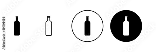 Bottle icons set. bottle sign and symbol