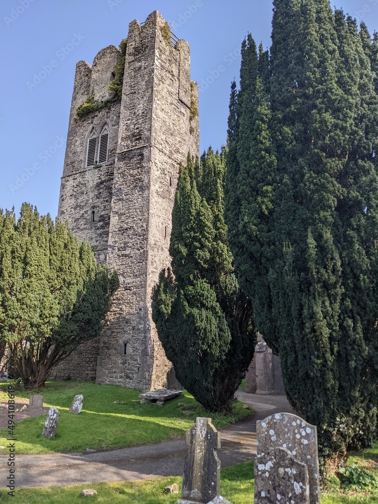 Cemetery of St. Columba's Church, Swords, Dublin, Ireland Stock Photo