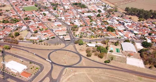 Luís AntônioSão Paulo Brasil - August 09 2021: Aerial image of the city of Luis Antonio photo