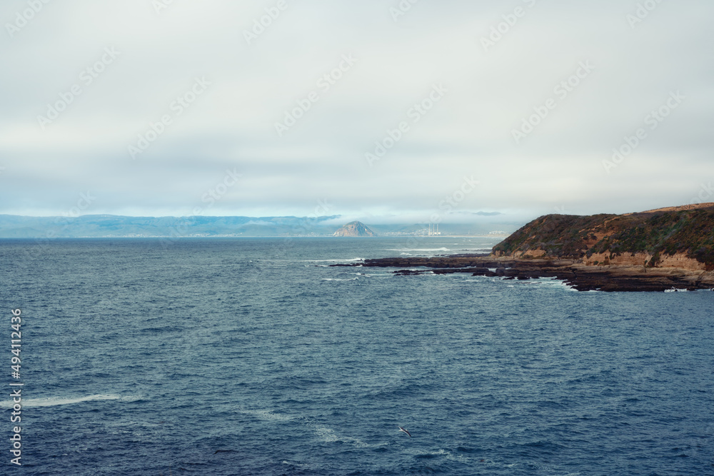 Rocky cliffs, and Pacific ocean, amazing view from Montana de Oro Bluff trail, CA Rocky cliffs, and Pacific ocean, amazing view from Montana de Oro Bluff trail, CA