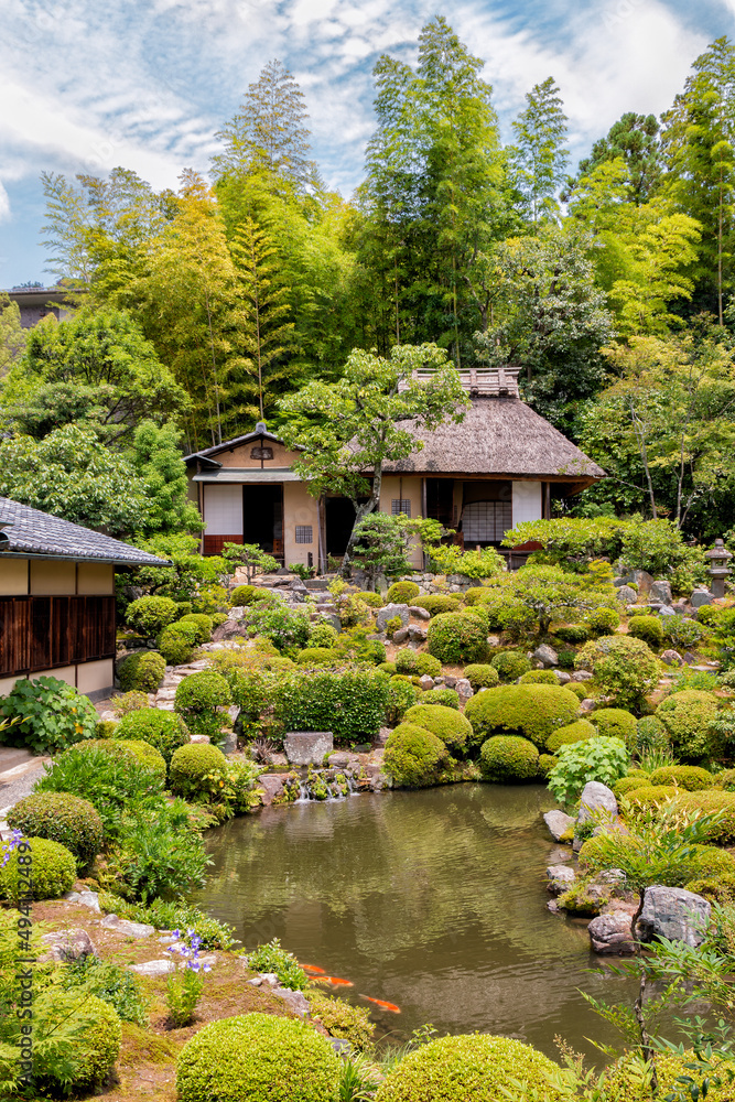 The Old Garden and Teahouse of the Toji-in in Kyoto