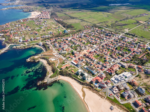 Aerial view of village of Lozenets, Bulgaria