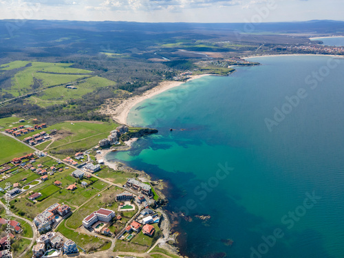 Aerial view of village of Lozenets, Bulgaria
