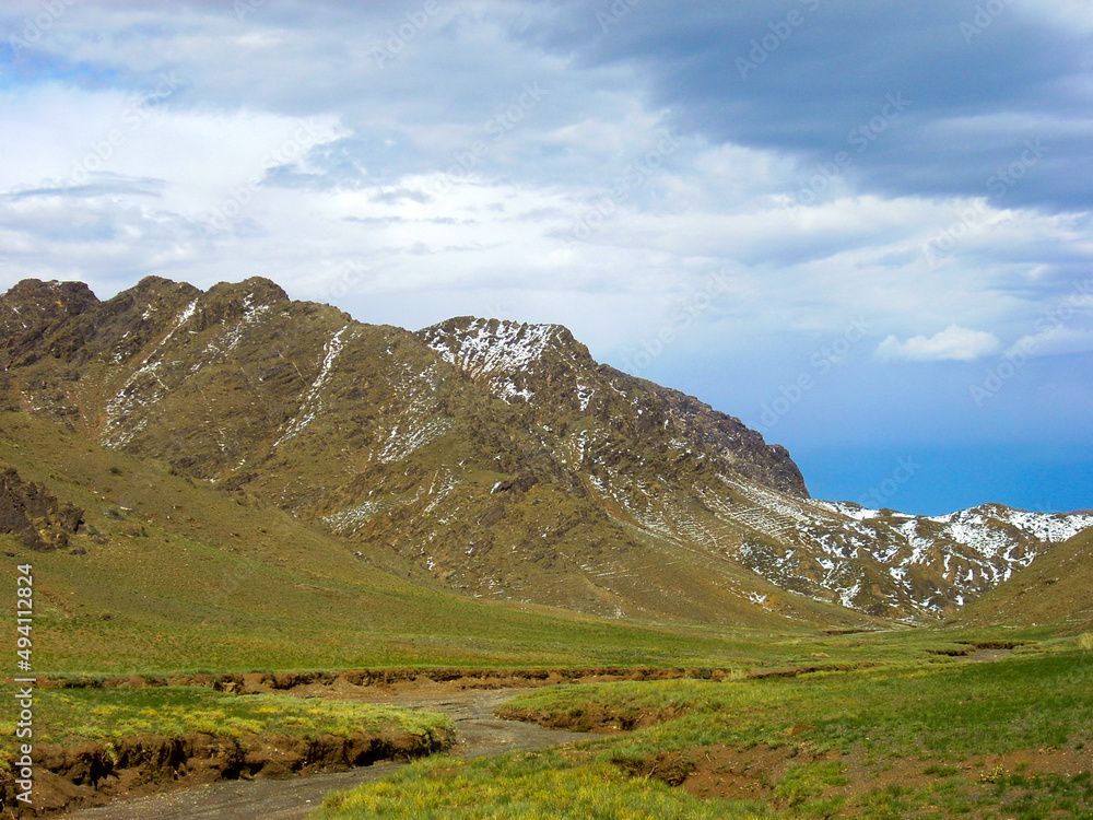 Mongolian high mountains and beautiful scenery