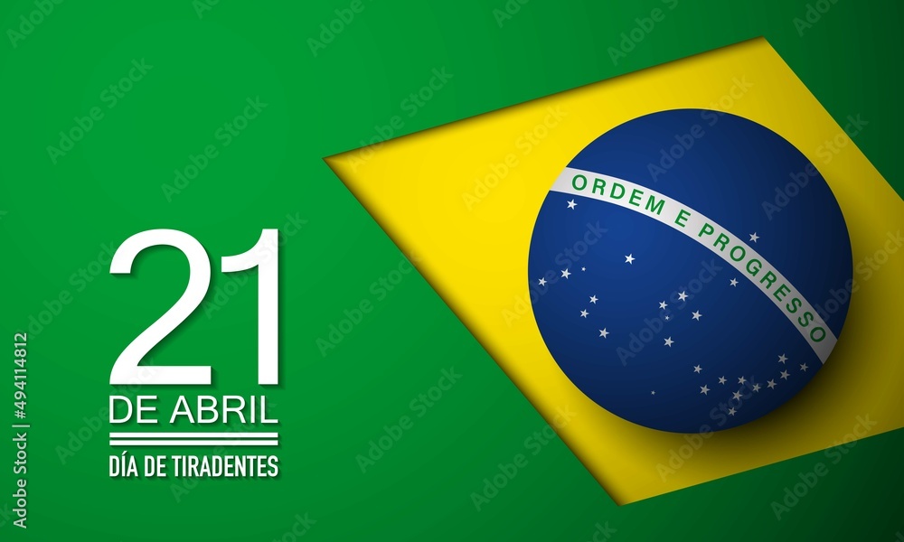 Fototapeta premium Tiradentes Day Background Design.