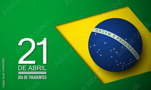 Tiradentes Day Background Design.