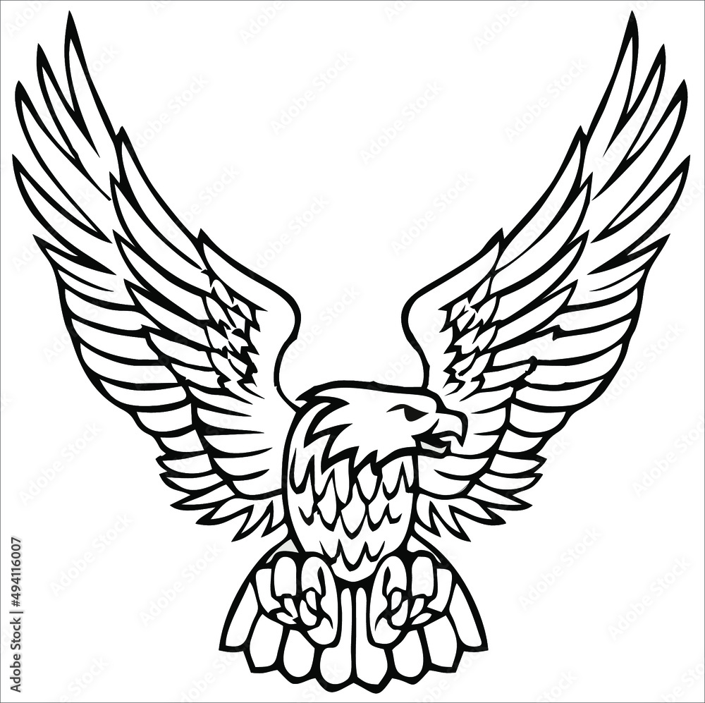 Eagle Logo Black and white