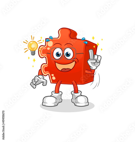 Wallpaper Mural puzzle got an idea cartoon. mascot vector Torontodigital.ca