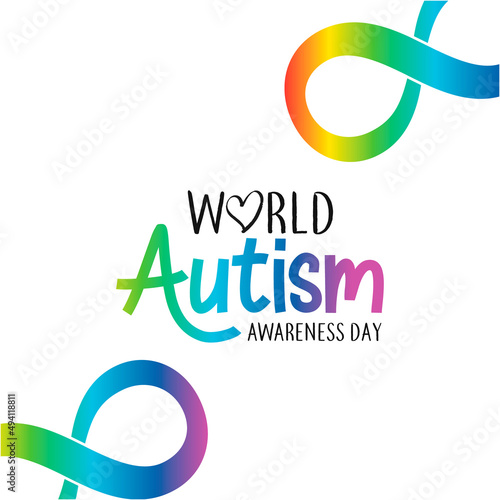 World Autism Awareness Day Concept. Neurodiversity symbol. Infinity icon vector design
