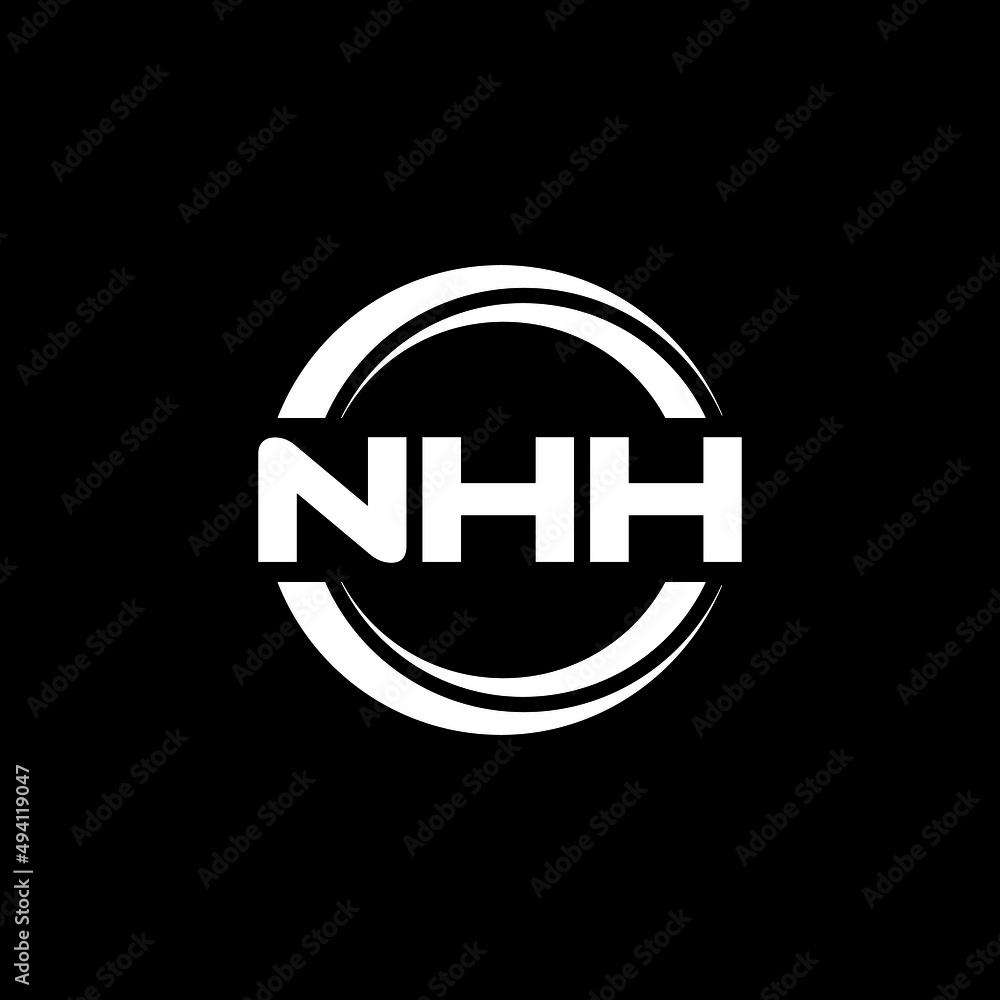 NHH letter logo design with black background in illustrator, vector logo modern alphabet font overlap style. calligraphy designs for logo, Poster, Invitation, etc. NHH letter logo design with black background in illustrator, vector logo modern alphabet font overlap style. calligraphy designs for logo, Poster, Invitation, etc.