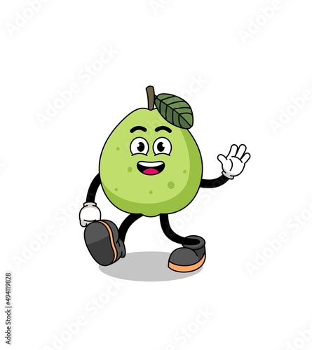 guava cartoon walking