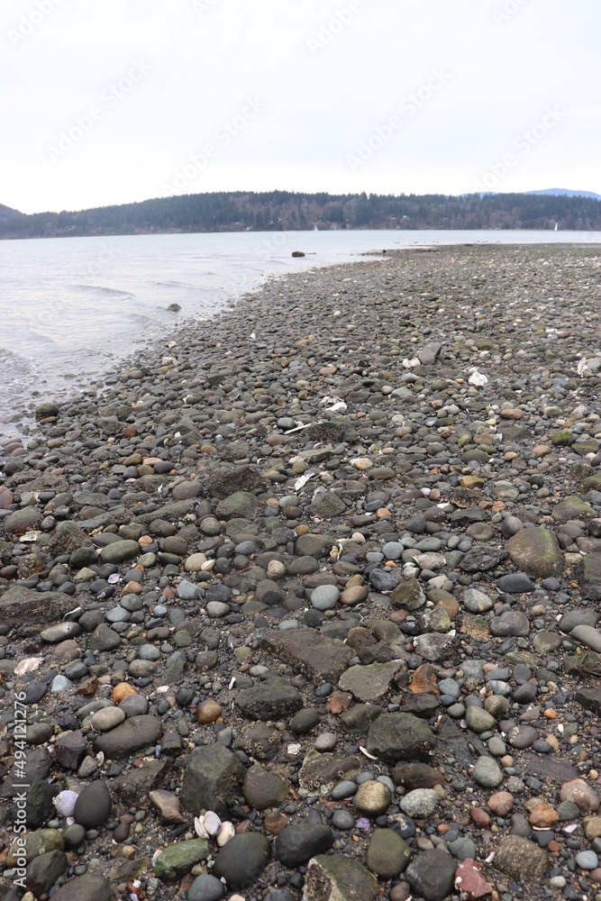rocks on shoreline