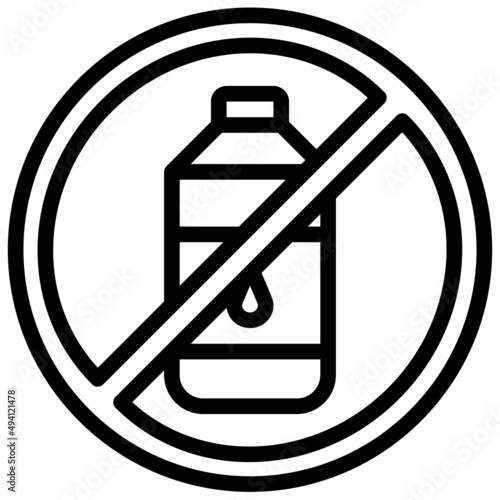 NO LIQUIDS line icon,linear,outline,graphic,illustration