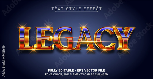 Legacy Text Style Effect. Editable Graphic Text Template. photo